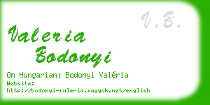 valeria bodonyi business card